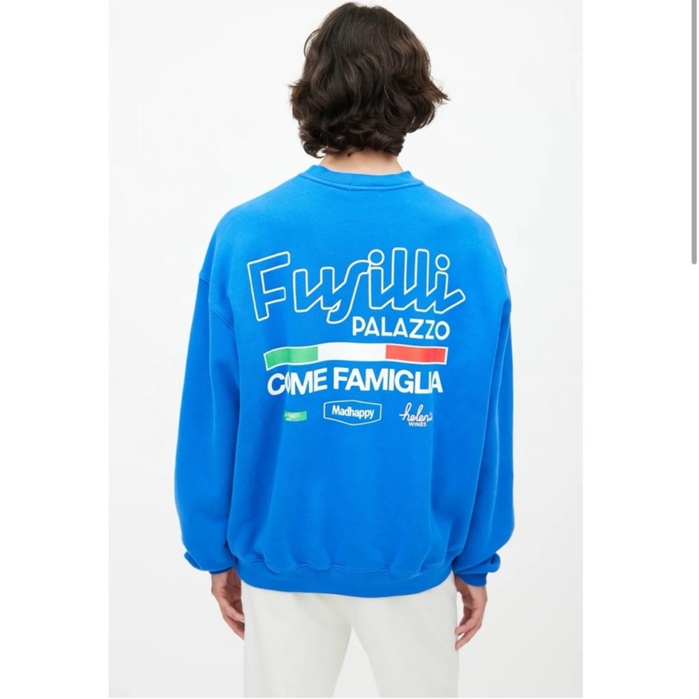 Jon & Vinny's × Madhappy Heritage Crewneck (Azzurro)